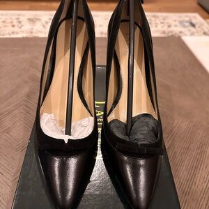 Ralph Lauren Black Label Sleek Black Pumps leather women shoes